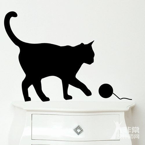 创意贴纸"剪纸猫" - 非常设计师网